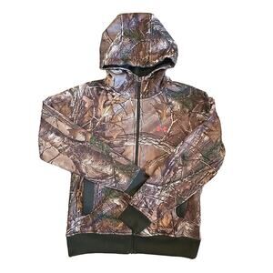 UNDER ARMOUR UA RealTree Women's Small Camo Jacket Hoodie Semi-fitted Pink Logo